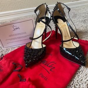 Black Spike Patent Louboutins